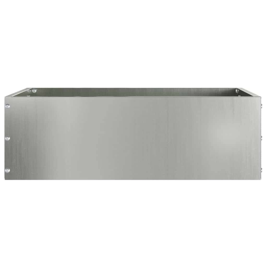 Vidaxl bordure de jardin argent 40 x 40 x 13 cm en acier galvanisé