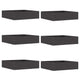 Vidaxl bordure de jardin 6 pcs noir 50 x 50 x 13 cm acier