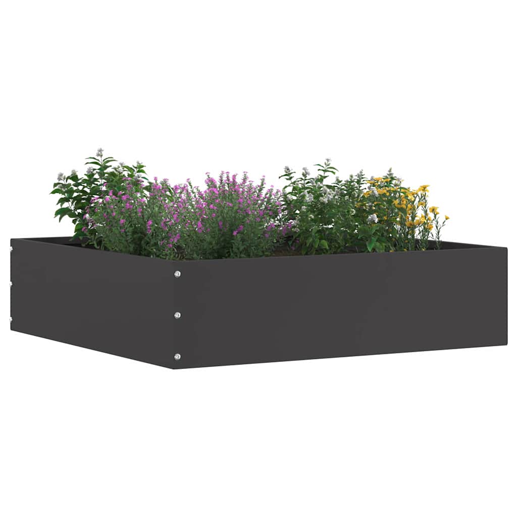 Vidaxl bordure de jardin 6 pcs noir 50 x 50 x 13 cm acier