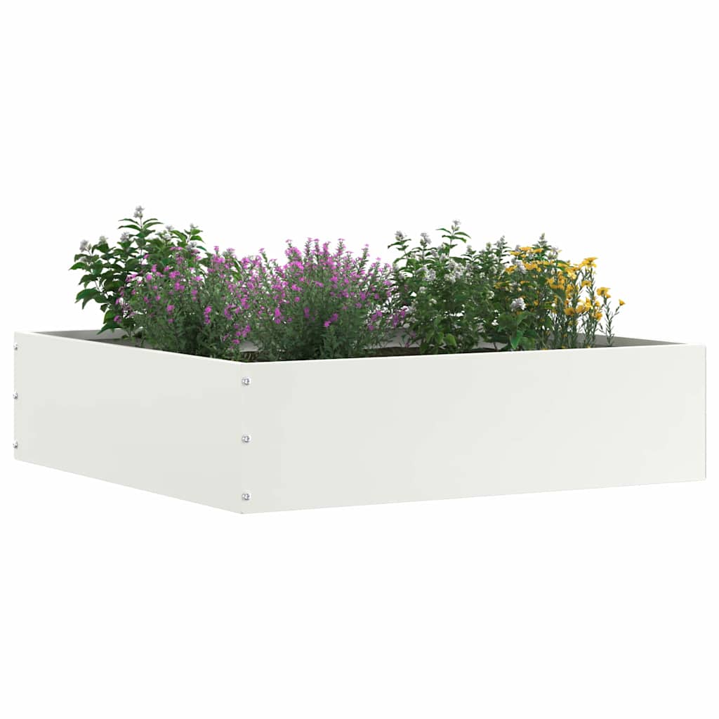 Vidaxx bordure de jardin blanc 50 x 50 x 13 cm en acier