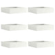 Vidaxxl bordure de jardin 6 pcs blanc 50 x 50 x 13 cm acier