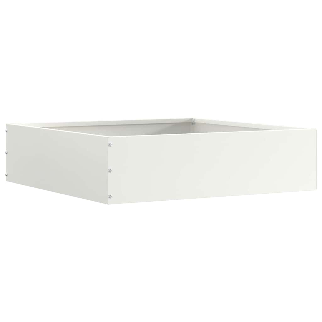 Vidaxxl bordure de jardin 6 pcs blanc 50 x 50 x 13 cm acier
