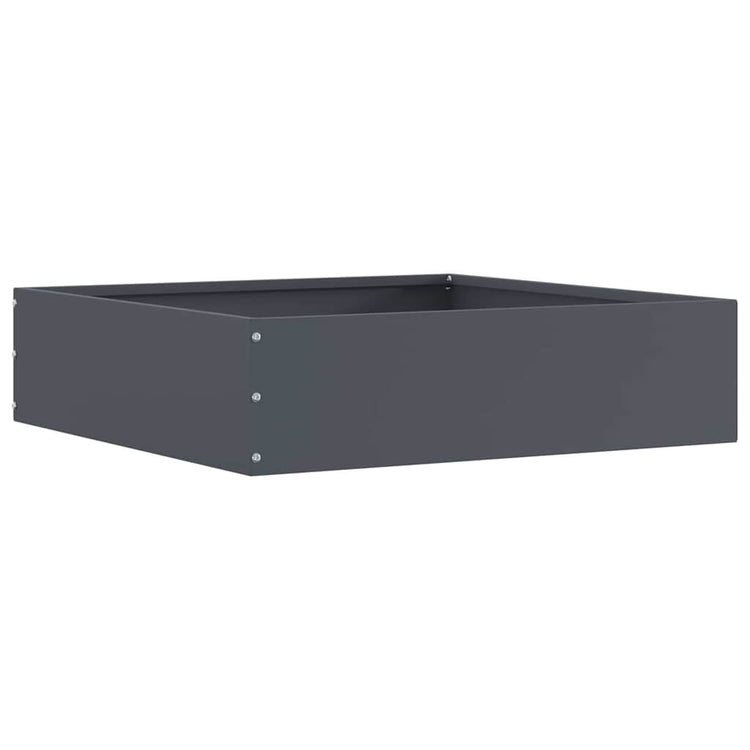 Vidaxl bordure de jardin anthracite 50 x 50 x 13 cm acier