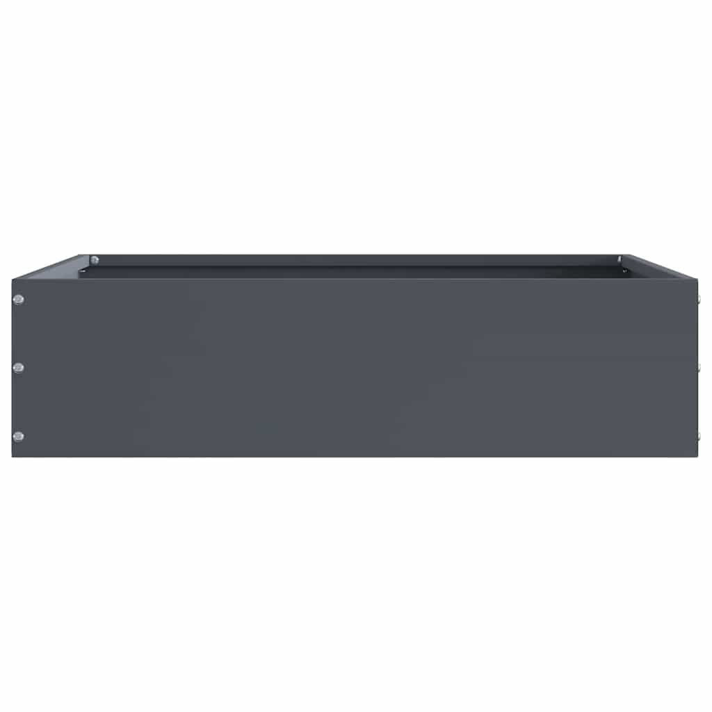 Vidaxl bordure de jardin anthracite 50 x 50 x 13 cm acier