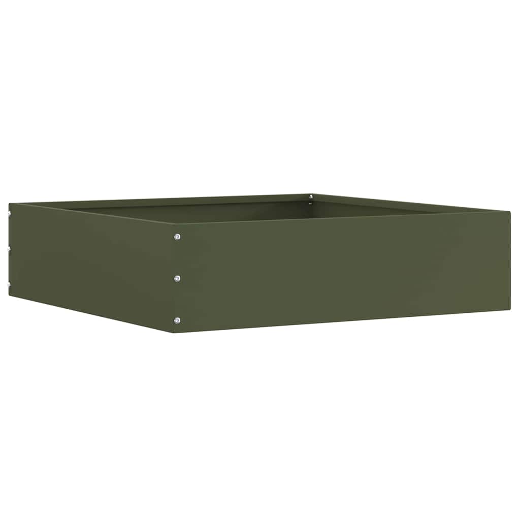 Vidaxx bordure de jardin vert olive 50 x 50 x 13 cm acier