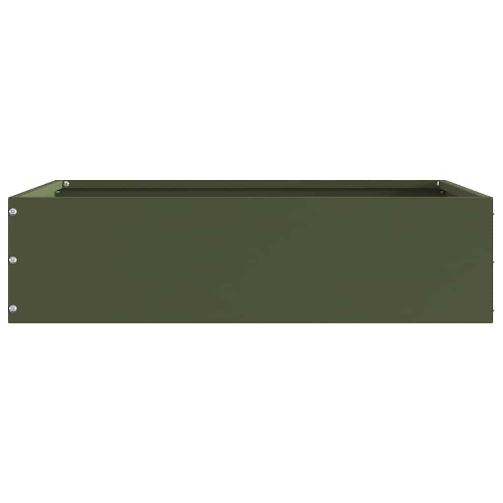 Vidaxx bordure de jardin vert olive 50 x 50 x 13 cm acier