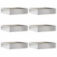 Vidaxl bordure de jardin 6 pcs argent 50 x 50 x 13 cm acier inoxydable