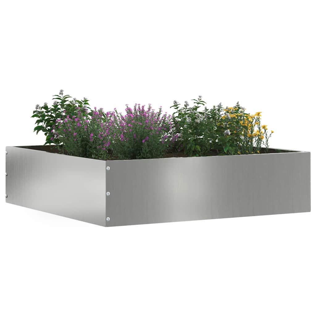 Vidaxl bordure de jardin 6 pcs argent 50 x 50 x 13 cm acier galvanisé