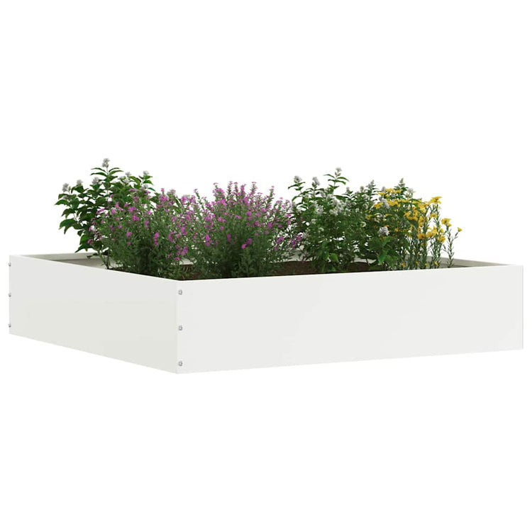 Vidaxx bordure de jardin blanc 60 x 60 x 13 cm en acier