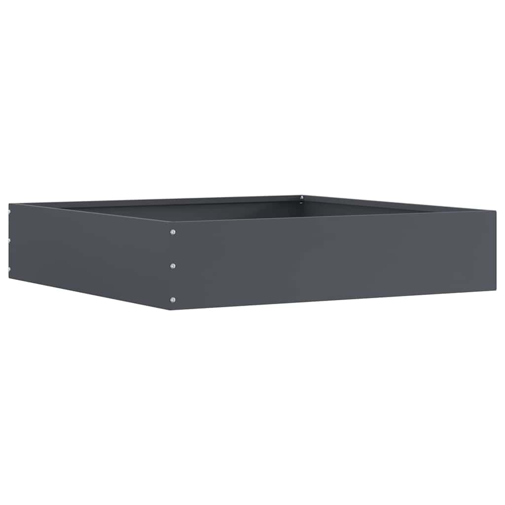 Vidaxl bordure de jardin anthracite 60 x 60 x 13 cm acier