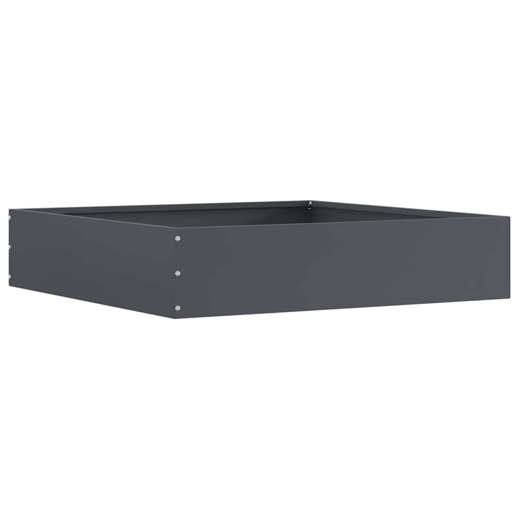 Vidaxl bordure de jardin anthracite 60 x 60 x 13 cm acier