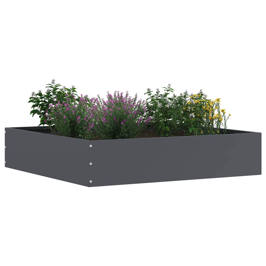 Vidaxl bordure de jardin anthracite 60 x 60 x 13 cm acier