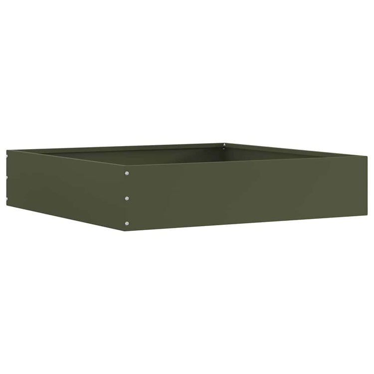Vidaxx bordure de jardin vert olive 60 x 60 x 13 cm acier