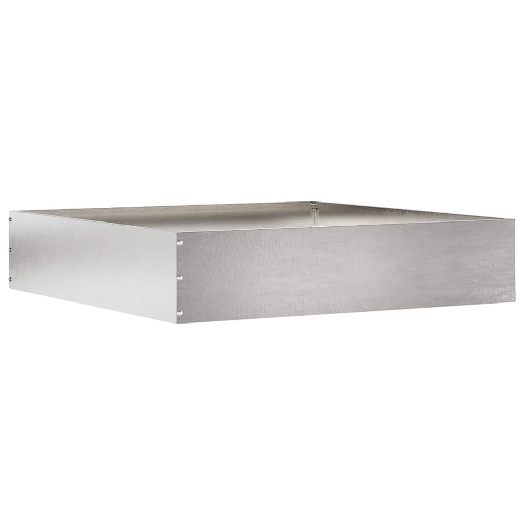 Vidaxx bordure de jardin argent 60 x 60 x 13 cm en acier inoxydable