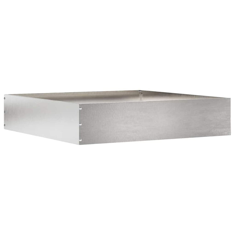 Vidaxx bordure de jardin argent 60 x 60 x 13 cm en acier inoxydable
