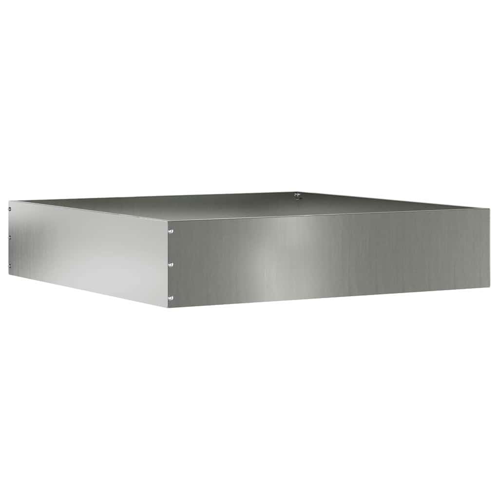 Vidaxl bordure de jardin argent 60 x 60 x 13 cm en acier galvanisé