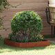 Vidaxl bordure de jardin rouillé 60 x 60 x 13 cm acier corten