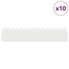 Vidaxl bordures de pelouse 10 pcs blanc 103 x 0,05 x 22 cm acier