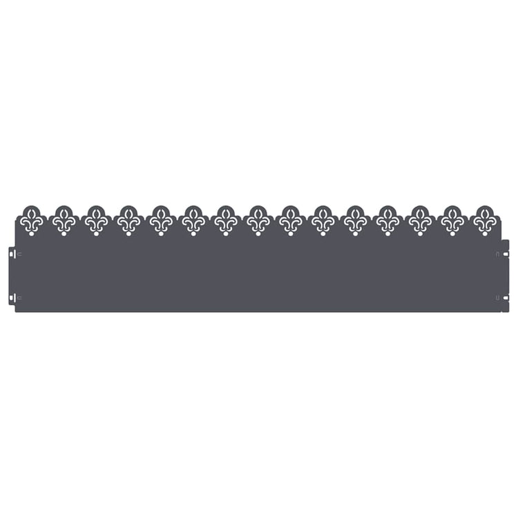 Vidaxl bordures de pelouse 30 pcs anthracite 103 x 0,05 x 22 cm acier