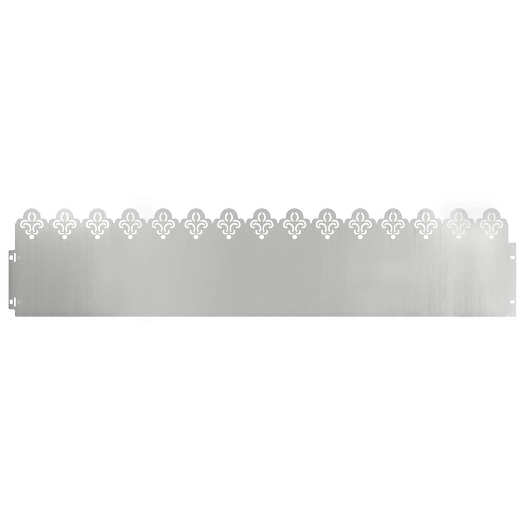 Vidaxl bordures de pelouse 10 pcs argent 103 x 0,05 x 22 cm
