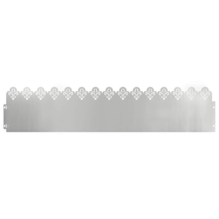 Vidaxl bordures de pelouse 10 pcs argent 103 x 0,05 x 22 cm