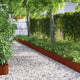 Vidaxl bordures de pelouse 30 pcs rouillé 103 x 0,05 x 22 cm acier corten