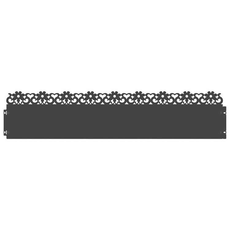 Vidaxl bordures de pelouse 10 pcs noir 103 x 0,05 x 22 cm acier
