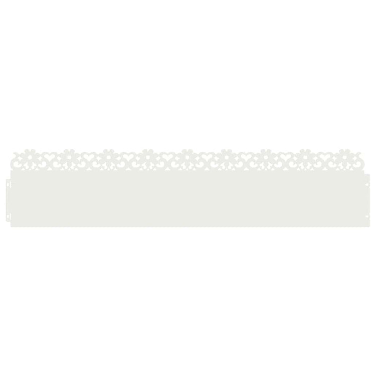 Vidaxl bordures de pelouse 10 pcs blanc 103 x 0,05 x 22 cm acier