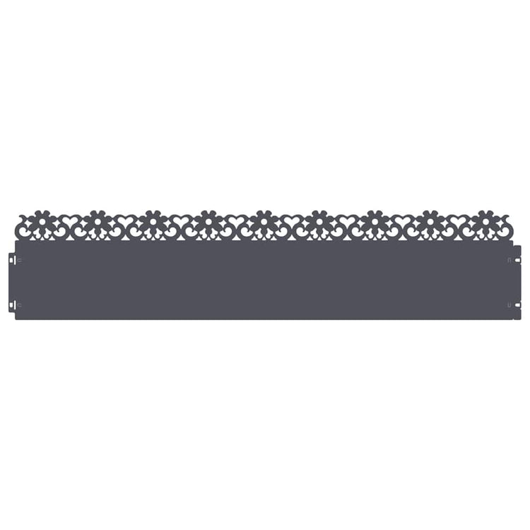 Vidaxl bordures de pelouse 30 pcs anthracite 103 x 0,05 x 22 cm acier