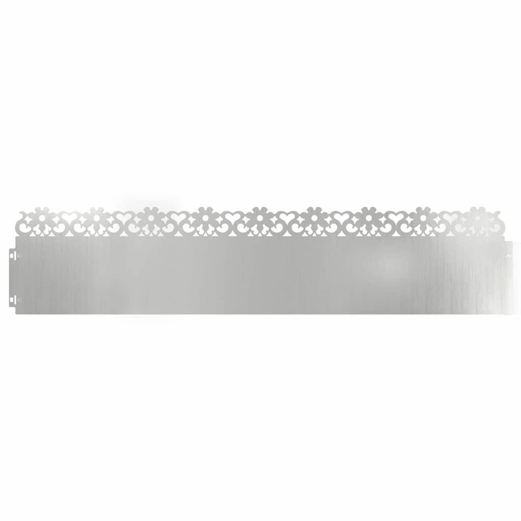 Vidaxl bordures de pelouse 30 pcs argent 103 x 0,05 x 22 cm
