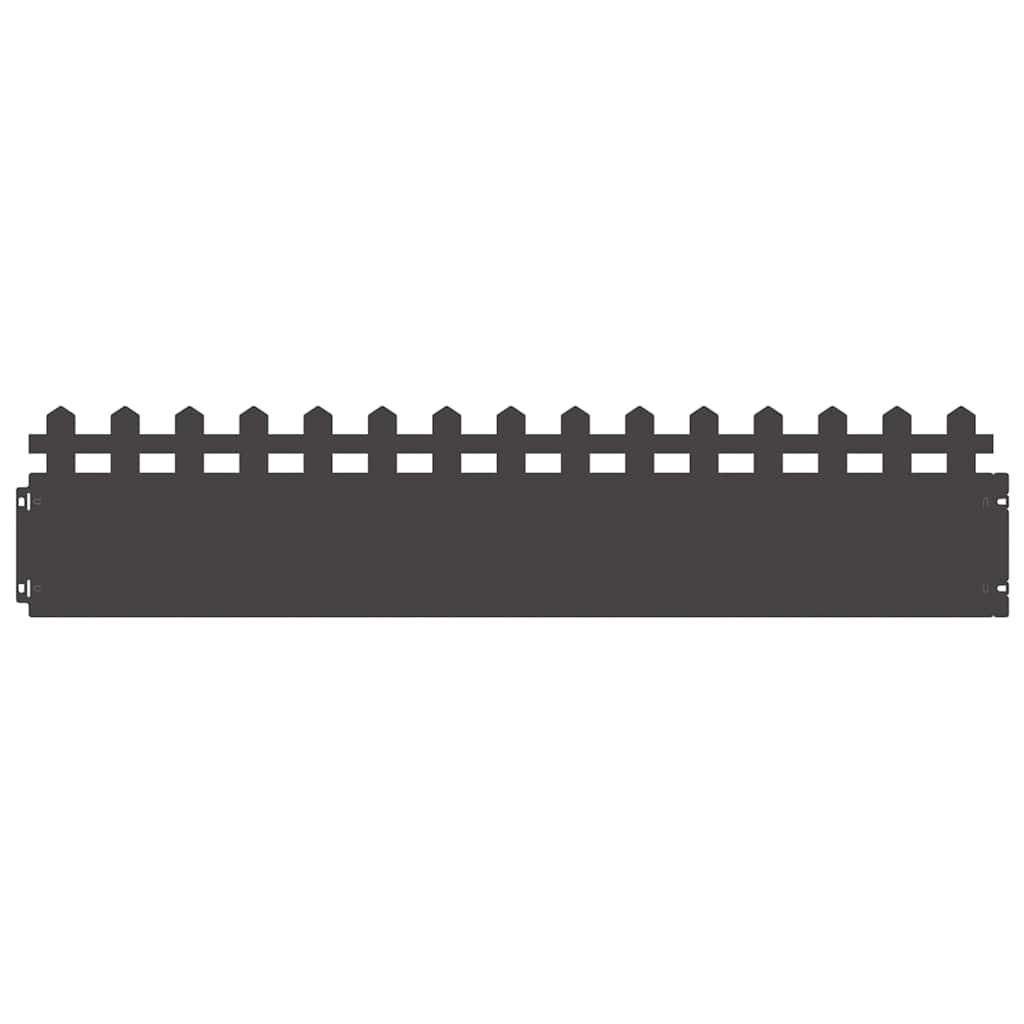 Vidaxl bordures de pelouse 10 pcs noir 103 x 0,05 x 22 cm acier
