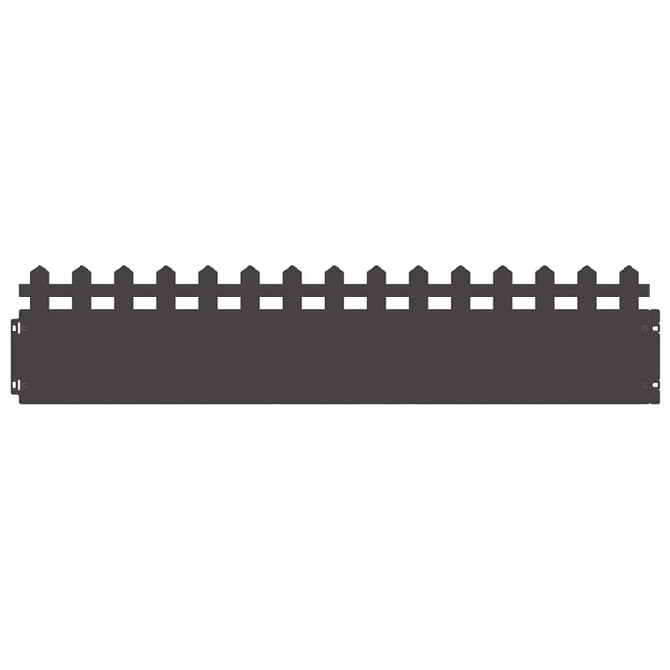 Vidaxl bordures de pelouse 10 pcs noir 103 x 0,05 x 22 cm acier