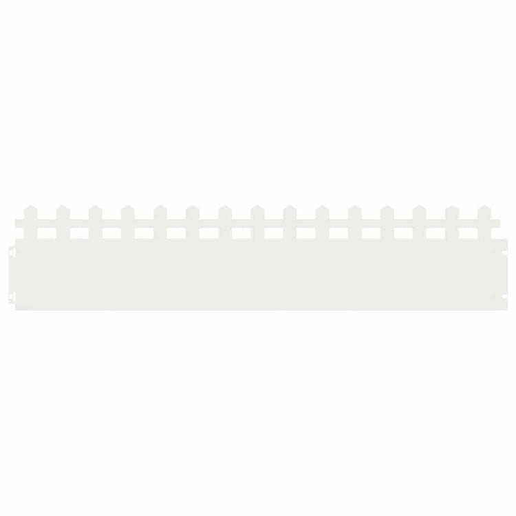 Vidaxl bordures de pelouse 10 pcs blanc 103 x 0,05 x 22 cm acier