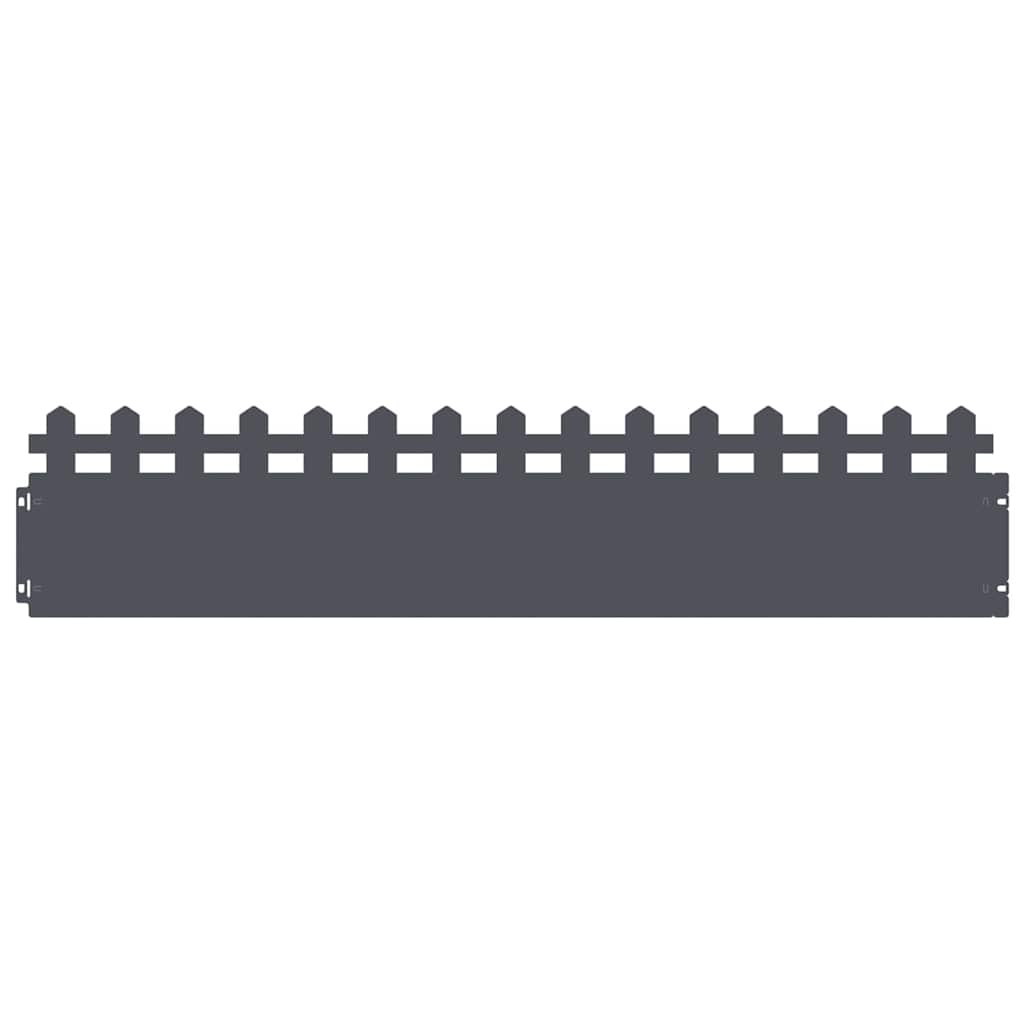 Vidaxl bordures de pelouse 10 pcs anthracite 103 x 0,05 x 22 cm acier