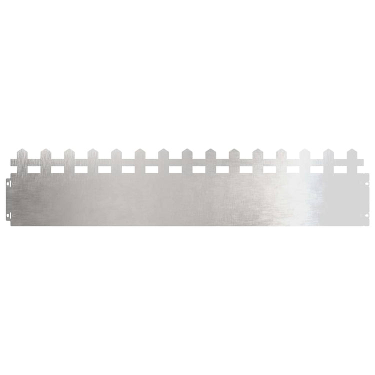 Vidaxl bordures de pelouse 30 pcs argent 103 x 0,05 x 22 cm acier inoxydable