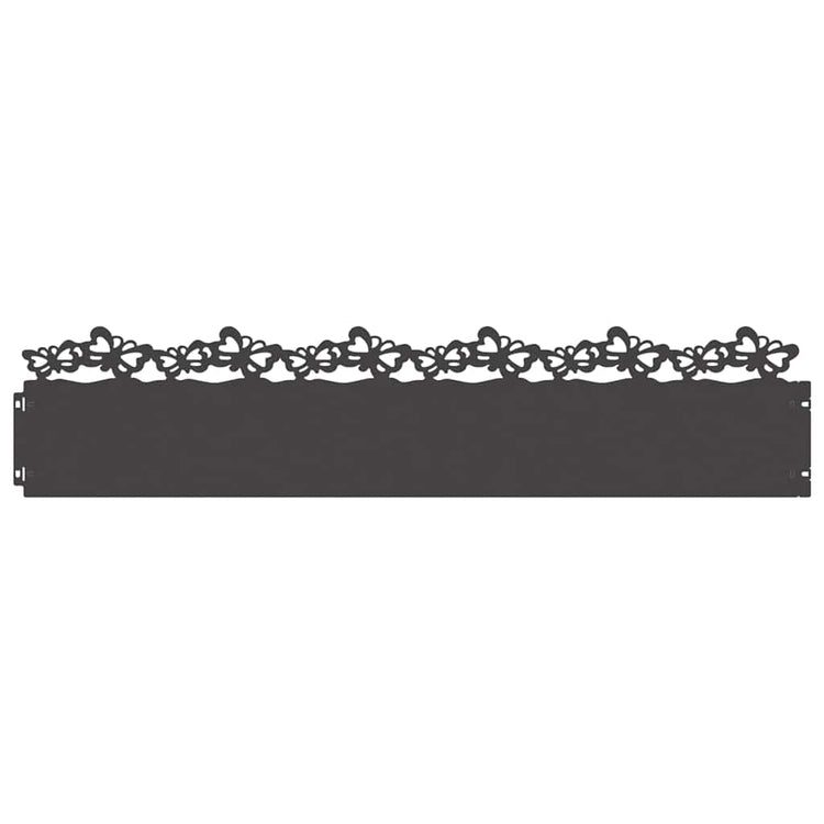 Vidaxl bordures de pelouse 10 pcs noir 103 x 0,05 x 22 cm acier