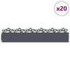 Vidaxl bordures de pelouse 20 pcs anthracite 103 x 0,05 x 22 cm acier