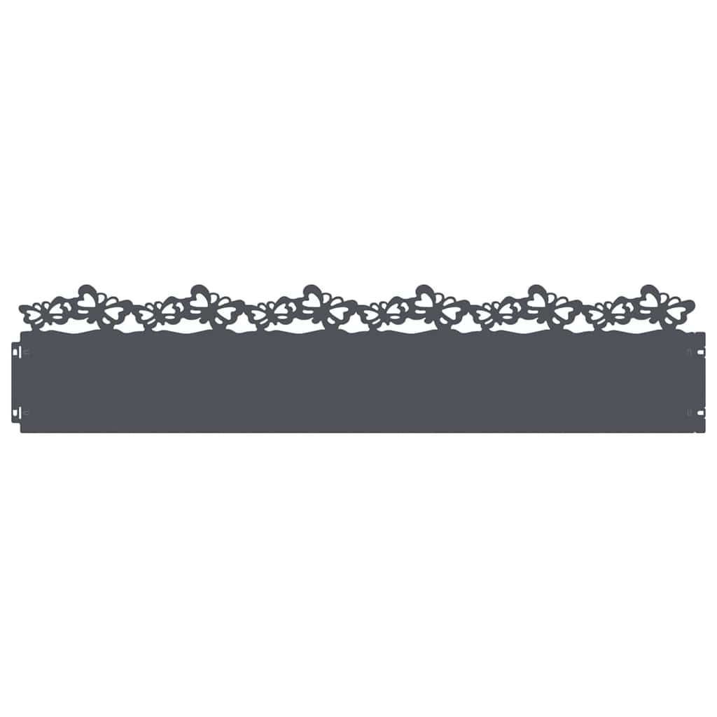 Vidaxl bordures de pelouse 30 pcs anthracite 103 x 0,05 x 22 cm acier