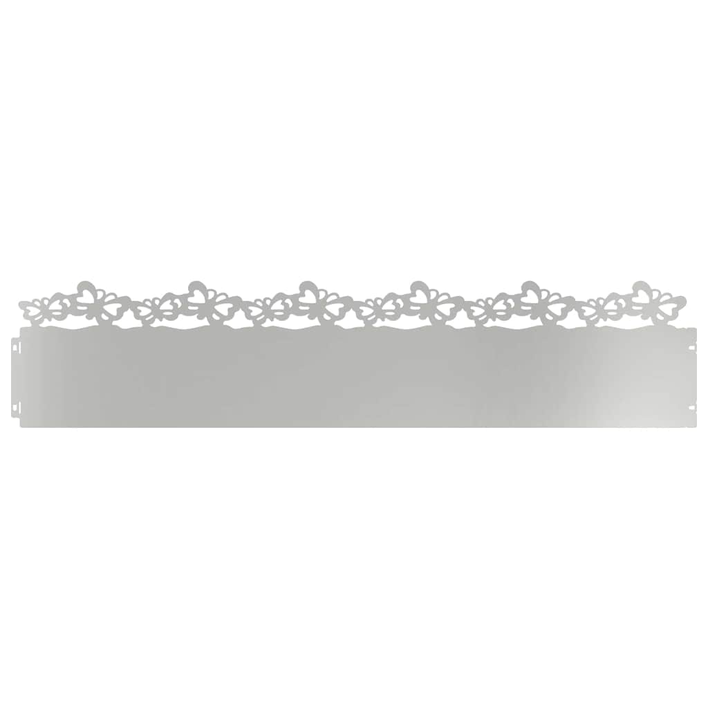 Vidaxl bordures de pelouse 10 pcs argent 103 x 0,05 x 22 cm