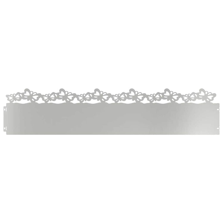 Vidaxl bordures de pelouse 10 pcs argent 103 x 0,05 x 22 cm