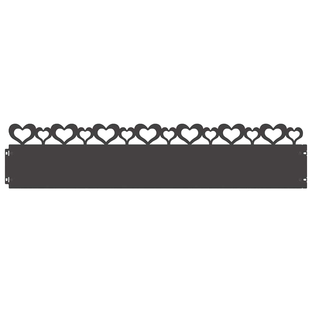 Vidaxl bordures de pelouse 20 pcs noir 103 x 0,05 x 22 cm acier