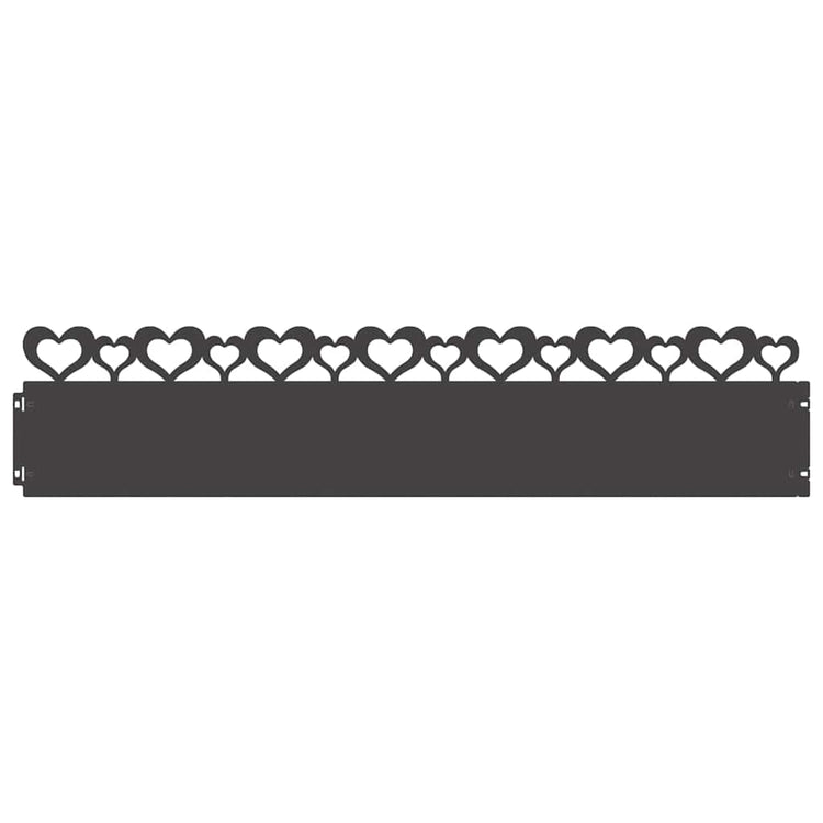 Vidaxl bordures de pelouse 30 pcs noir 103 x 0,05 x 22 cm acier