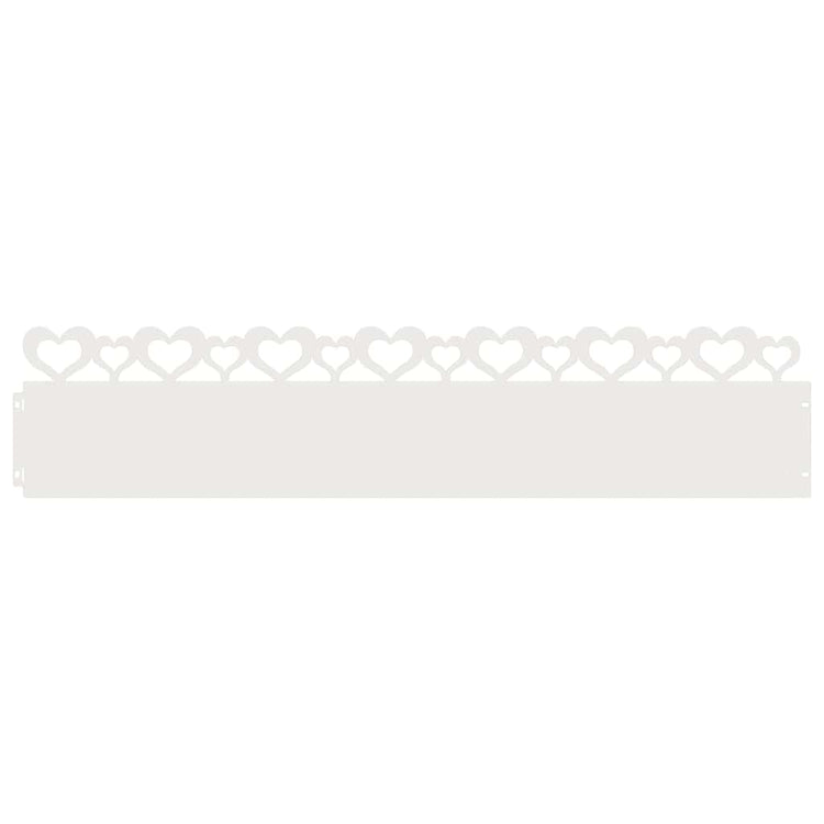 Vidaxl bordures de pelouse 30 pcs blanc 103 x 0,05 x 22 cm acier
