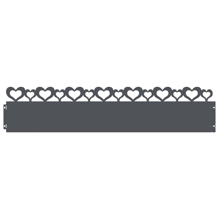 Vidaxl bordures de pelouse 10 pcs anthracite 103 x 0,05 x 22 cm acier