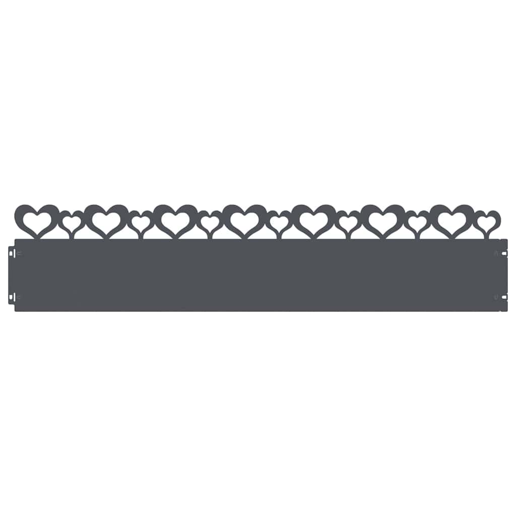 Vidaxl bordures de pelouse 20 pcs anthracite 103 x 0,05 x 22 cm acier