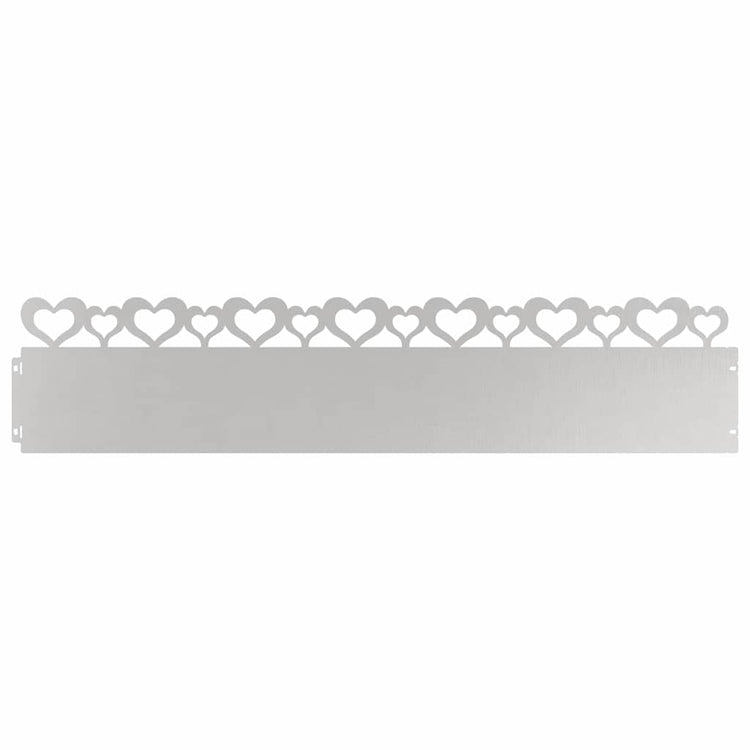 Vidaxl bordures de pelouse 20 pcs argent 103 x 0,05 x 22 cm acier inoxydable