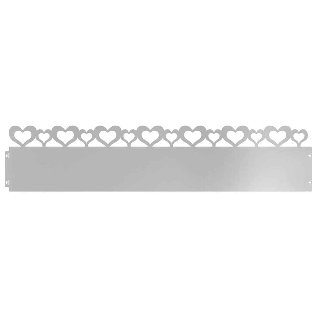 Vidaxl bordures de pelouse 10 pcs argent 103 x 0,05 x 22 cm