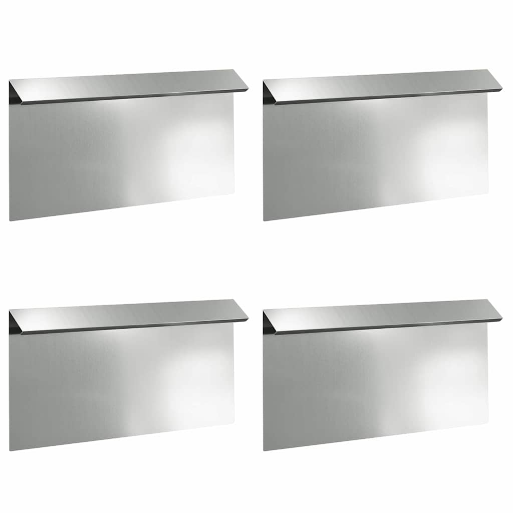 Vidaxl portail escargot 4 pcs argent 50 x 3,5 x 25 cm acier galvanisé