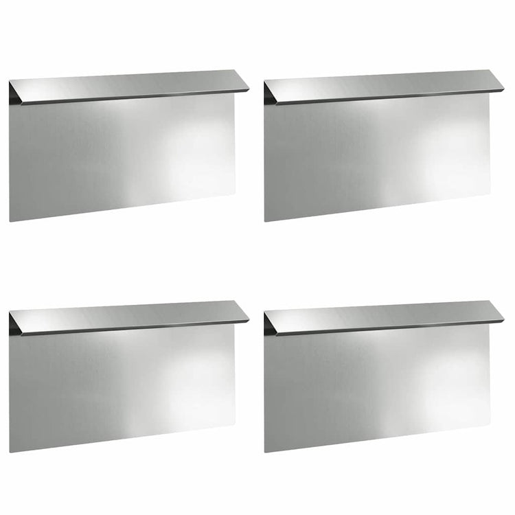Vidaxl portail escargot 4 pcs argent 50 x 3,5 x 25 cm acier galvanisé