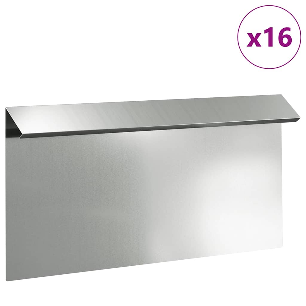Vidaxl portail escargot 16 pcs argent 50 x 3,5 x 25 cm